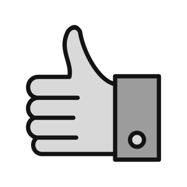 Baş parmak ikonu, vektör illüstrasyonu. Mesela... 