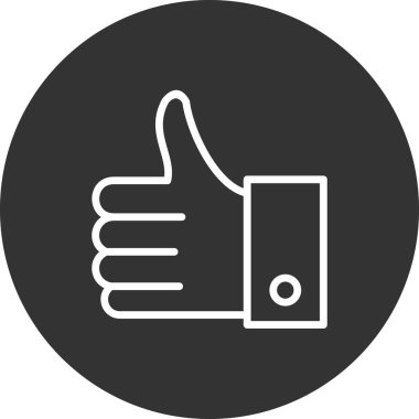 Baş parmak ikonu, vektör illüstrasyonu. Mesela... 