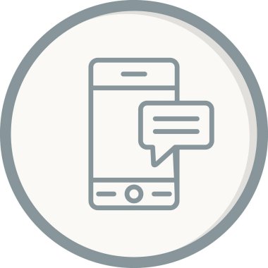 akıllı telefon ile ileti sohbet balonu vektör çizimi tasarımı 