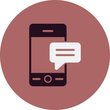 akıllı telefon ile ileti sohbet balonu vektör çizimi tasarımı 