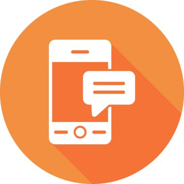 akıllı telefon ile ileti sohbet balonu vektör çizimi tasarımı 