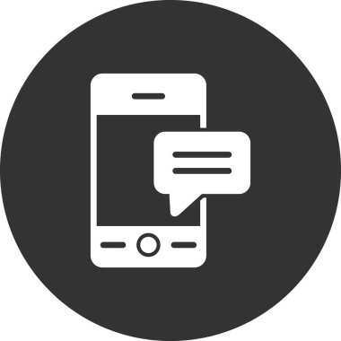 akıllı telefon ile ileti sohbet balonu vektör çizimi tasarımı 