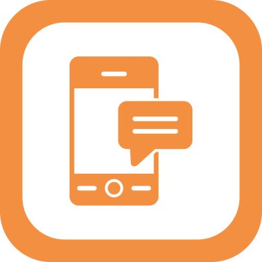 akıllı telefon ile ileti sohbet balonu vektör çizimi tasarımı 