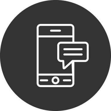 akıllı telefon ile ileti sohbet balonu vektör çizimi tasarımı 