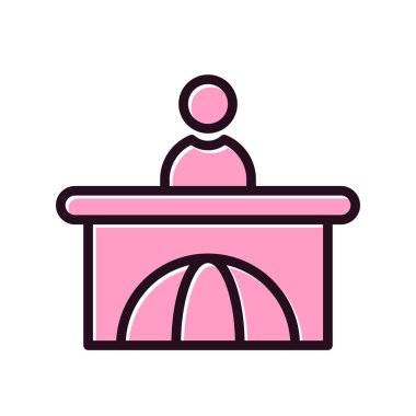 İnsan ikonunun vektör çizimi. Haberler 