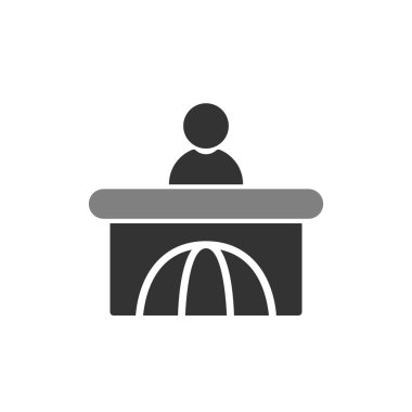 İnsan ikonunun vektör çizimi. Haberler 