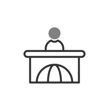 İnsan ikonunun vektör çizimi. Haberler 