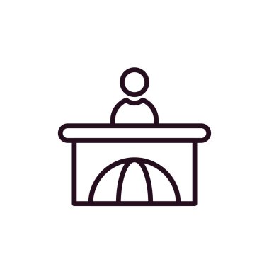 İnsan ikonunun vektör çizimi. Haberler 