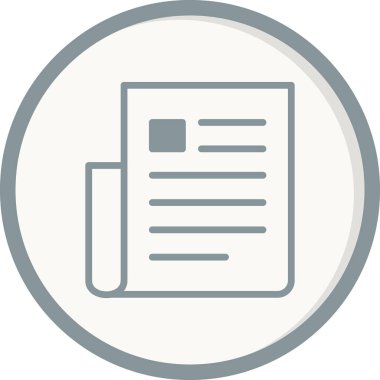 dosya belgesi. Vektör çizimi. Gazete. 