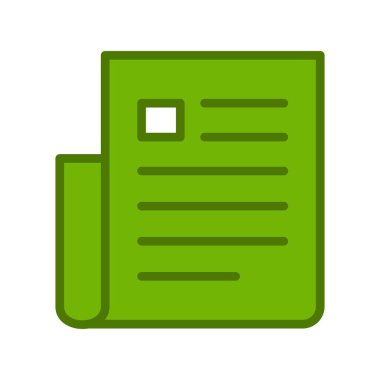 dosya belgesi. Vektör çizimi. Gazete. 