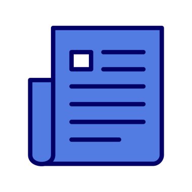 dosya belgesi. Vektör çizimi. Gazete. 