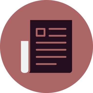 dosya belgesi. Vektör çizimi. Gazete. 