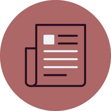 dosya belgesi. Vektör çizimi. Gazete. 