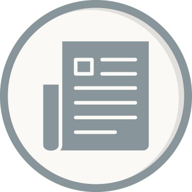 dosya belgesi. Vektör çizimi. Gazete. 