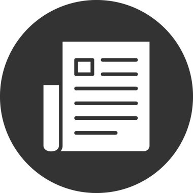 dosya belgesi. Vektör çizimi. Gazete. 