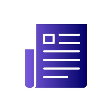 dosya belgesi. Vektör çizimi. Gazete. 