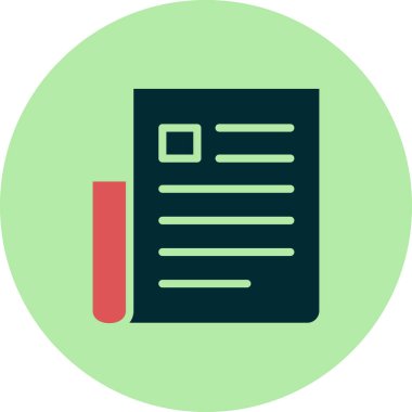 dosya belgesi. Vektör çizimi. Gazete. 