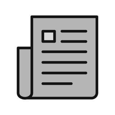 dosya belgesi. Vektör çizimi. Gazete. 