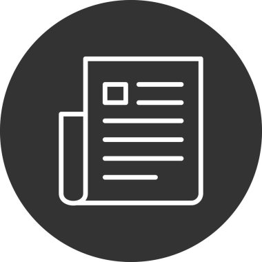 dosya belgesi. Vektör çizimi. Gazete. 