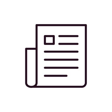 dosya belgesi. Vektör çizimi. Gazete. 