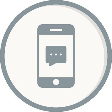 Konuşma balonu. Basit vektör illüstrasyonu. Telefon Sohbeti