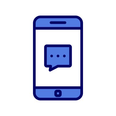 Konuşma balonu. Basit vektör illüstrasyonu. Telefon Sohbeti