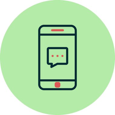 Konuşma balonu. Basit vektör illüstrasyonu. Telefon Sohbeti