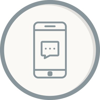 Konuşma balonu. Basit vektör illüstrasyonu. Telefon Sohbeti