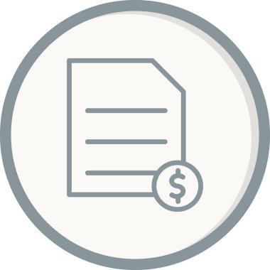 Belge. Web simgesi basit bir illüstrasyon. Fiş. 