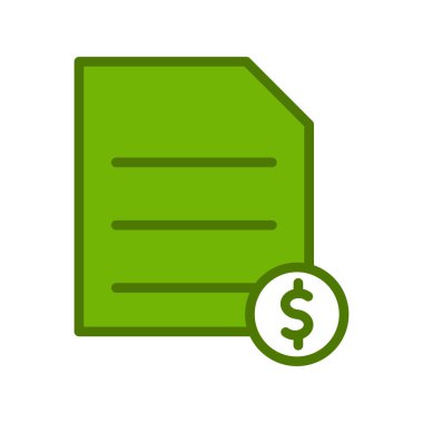 Belge. Web simgesi basit bir illüstrasyon. Fiş. 