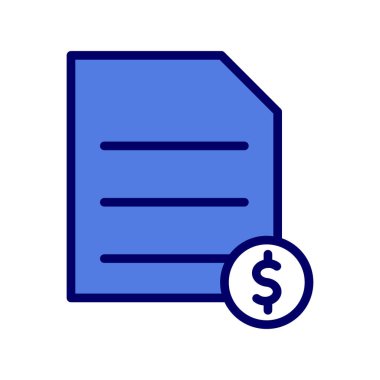 Belge. Web simgesi basit bir illüstrasyon. Fiş. 