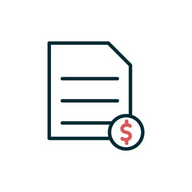 Belge. Web simgesi basit bir illüstrasyon. Fiş. 