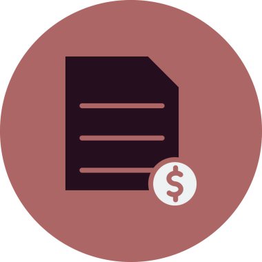 Belge. Web simgesi basit bir illüstrasyon. Fiş. 