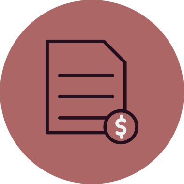 Belge. Web simgesi basit bir illüstrasyon. Fiş. 