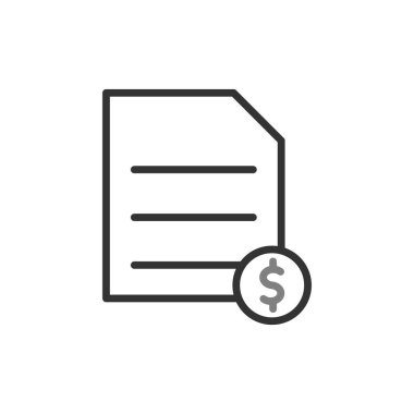 Belge. Web simgesi basit bir illüstrasyon. Fiş. 