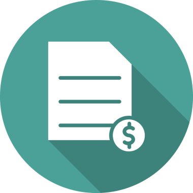 Belge. Web simgesi basit bir illüstrasyon. Fiş. 