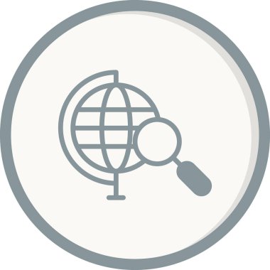 Büyüteç cam vektör çizimine sahip küresel küre. Aranıyor 