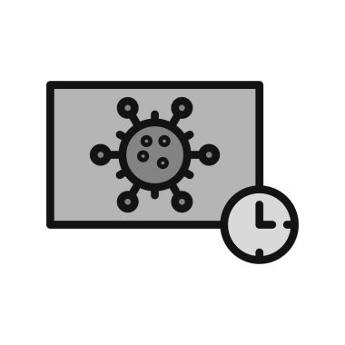 Zaman modern simgesinin vektör illüstrasyonu