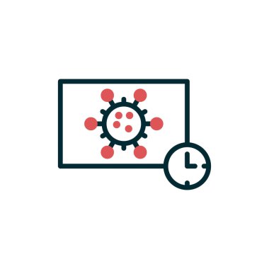 Zaman modern simgesinin vektör illüstrasyonu