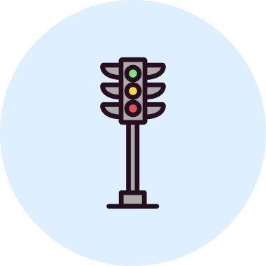 Trafik ışıkları vektör simgesi