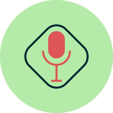 Modern Ses Kayıt simgesinin vektör illüstrasyonu