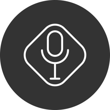 Modern Ses Kayıt simgesinin vektör illüstrasyonu