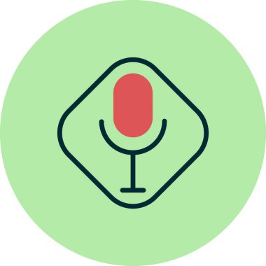 Modern Ses Kayıt simgesinin vektör illüstrasyonu