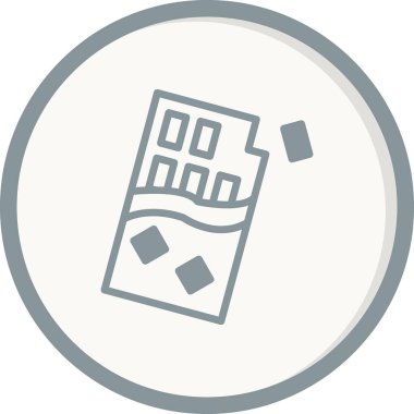 Paketli çikolata. Web simgesi basit illüstrasyon