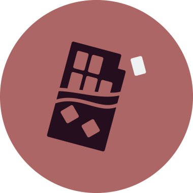 Paketli çikolata. Web simgesi basit illüstrasyon