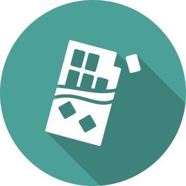 Paketli çikolata. Web simgesi basit illüstrasyon