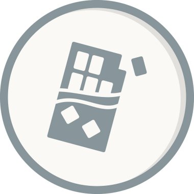 Paketli çikolata. Web simgesi basit illüstrasyon