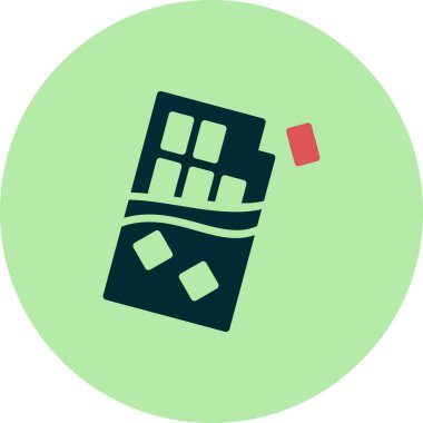 Paketli çikolata. Web simgesi basit illüstrasyon