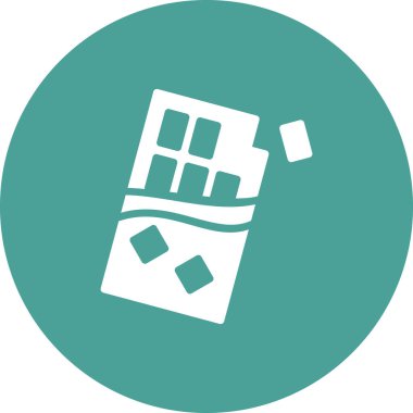 Paketli çikolata. Web simgesi basit illüstrasyon