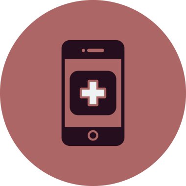 Cep telefonu. Web simgesi vektör illüstrasyonu 